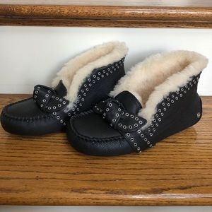 UGG Womens Poler Indoor/Outdoor Slippers Black-7